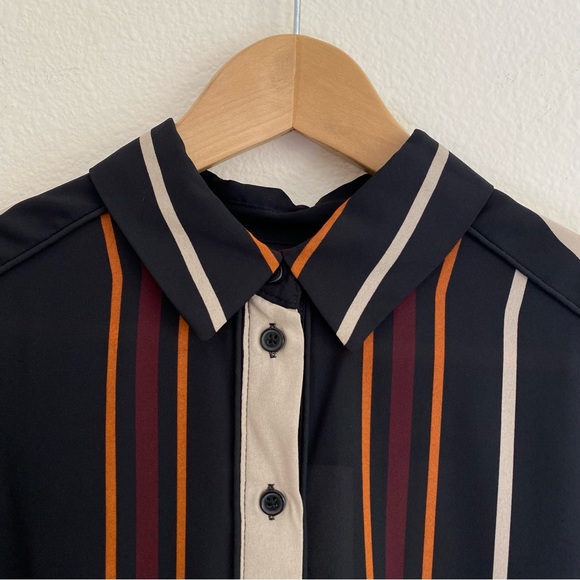 ✨Who What Wear✨ Stripe Button Down Shirt Size M NWT - Picture 7 of 11